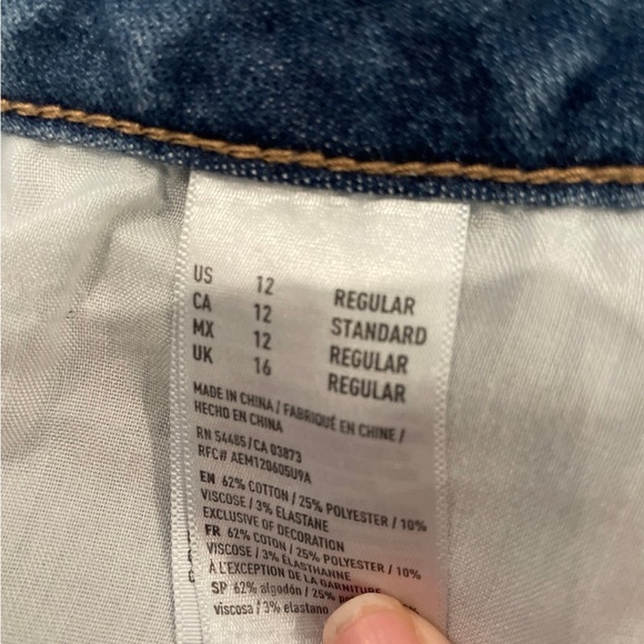 American Eagle super super stretch X jegging jeans, size 12 - Picture 4 of 4